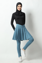 Kaleeva Short-Skirt Legging - Full Blue Stone