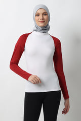 Bassama Manset Tangan Sambung Bolero - Red Dahlia