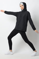Zunaira Jacket Olahraga - Black