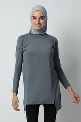 Devonee Long Top - Cool Grey