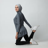 Devonee Long Top - Cool Grey