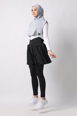 Kaleeva Short-Skirt Legging - Black