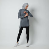Devonee Long Top - Cool Grey