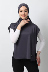 Ayessa Sport Hijab - Dark Grey