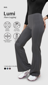 Lumi Flare Comfy Sport Legging - Grey