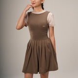 Nala Pleats Dress - Brown