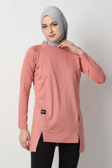 Devonee Long Top - Pink Salmon