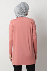 Devonee Long Top - Pink Salmon