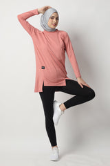 Devonee Long Top - Pink Salmon