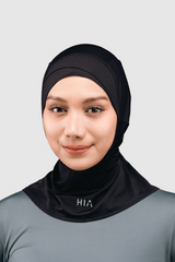 Kina Sport Hijab Olahraga - Black