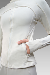 Lumi Slim Fit Sport Jacket - Broken White
