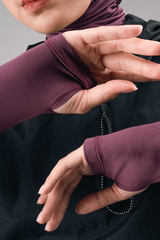 Kina Sport Crewneck Manset Olahraga - Plum