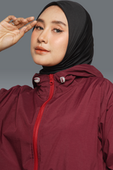 HIA Everywear Bhava Jacket Olahraga 2.0 Wanita - BURGUNDY