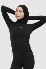 Lumi Lightweight Fabric Fitted Sport Shirt - Black