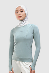 Lumi Lightweight Fabric Fitted Sport Shirt - Sage Green