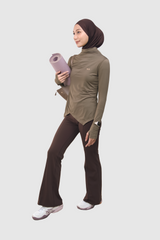 Lumi Slim Fit Ruched Sport - Brown