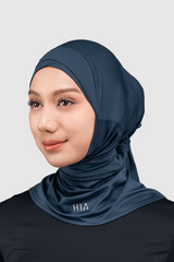Kina Sport Hijab Olahraga - Navy