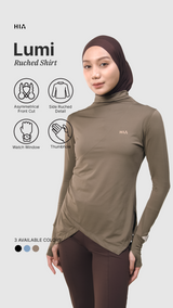 Lumi Slim Fit Ruched Sport - Brown