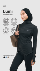 Lumi Slim Fit Ruched Sport - Black