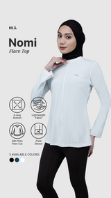Nomi Sport Flare Shirt Regular - Broken White