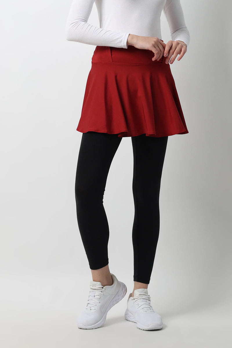 Selina Short-Skirt - Red Dahlia