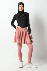 Kaleeva Short-Skirt Legging - Full Pink Salmon