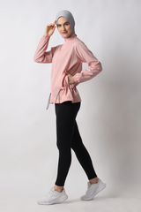 HIA Everywear Ajwa Jacket Olahraga Wanita Bahan Parasut - Pink