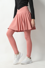 Kaleeva Short-Skirt Legging - Full Pink Salmon