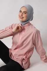 HIA Everywear Ajwa Jacket Olahraga Wanita Bahan Parasut - Pink