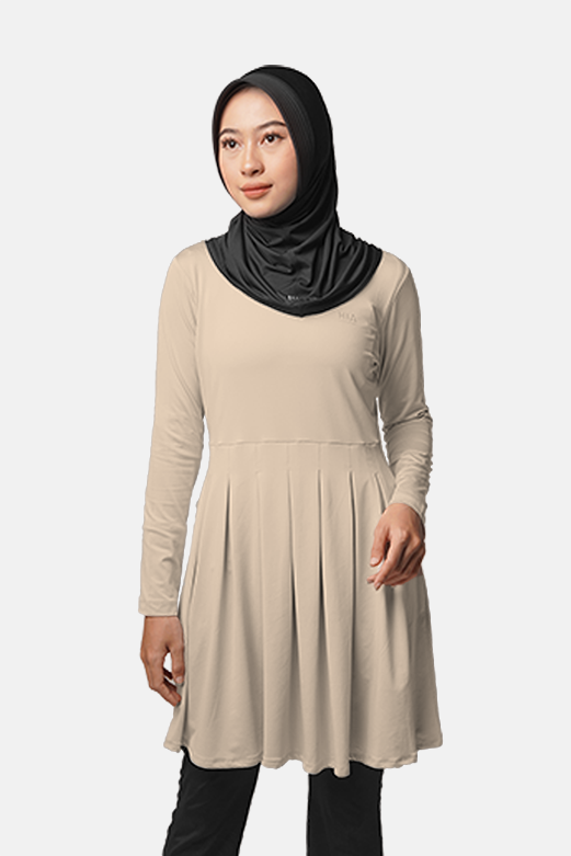 HIA Zaylin Baju Olahraga Wanita Dress Tennis - Almond