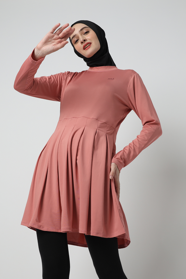 HIA Zaylin Baju Olahraga Wanita Dress Tennis - Dusty Rose