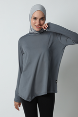 Taneeya Oversized Inner Top - Cool grey