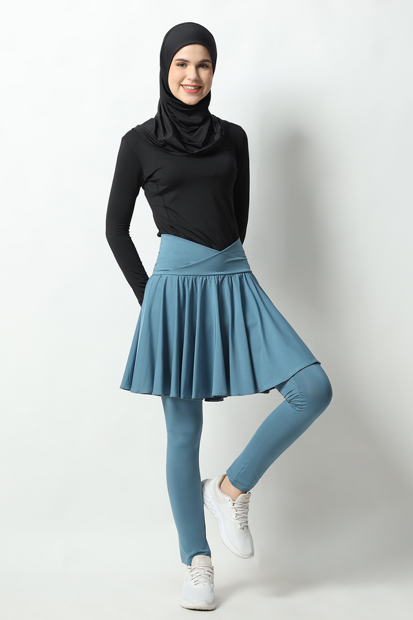 Kaleeva Short-Skirt Legging - Full Blue Stone