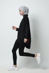 Nazafarin Oversized Top - Black