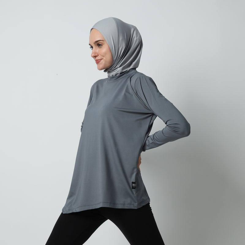 Taneeya Oversized Inner Top - Cool grey