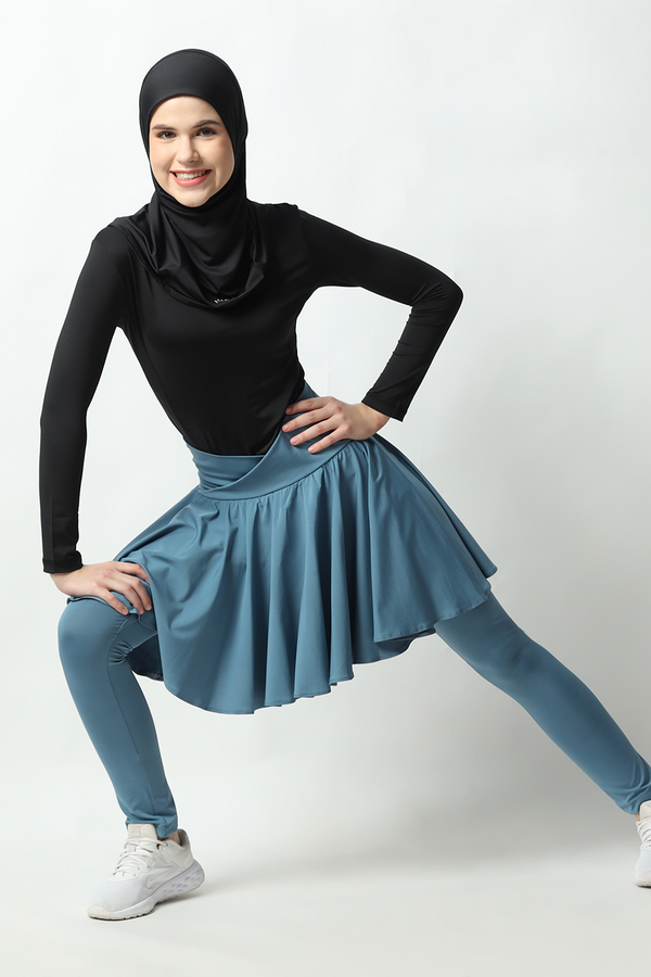 Kaleeva Short-Skirt Legging - Full Blue Stone