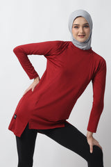 Devonee Long Top - Red Dahlia