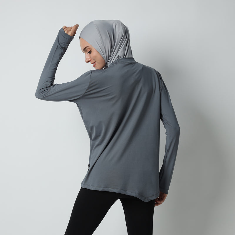 Taneeya Oversized Inner Top - Cool grey