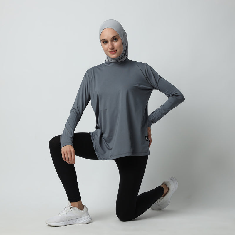 Taneeya Oversized Inner Top - Cool grey