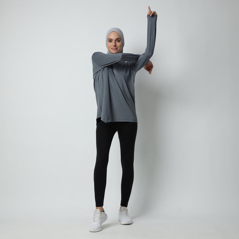 Taneeya Oversized Inner Top - Cool grey