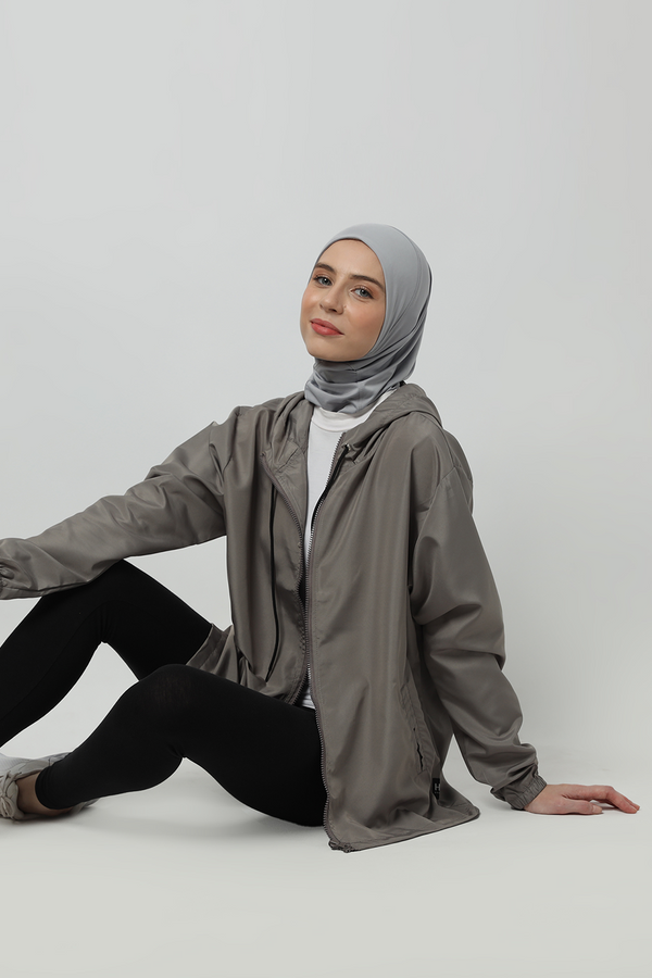 Zunaira Jacket Olahraga - Stone Grey