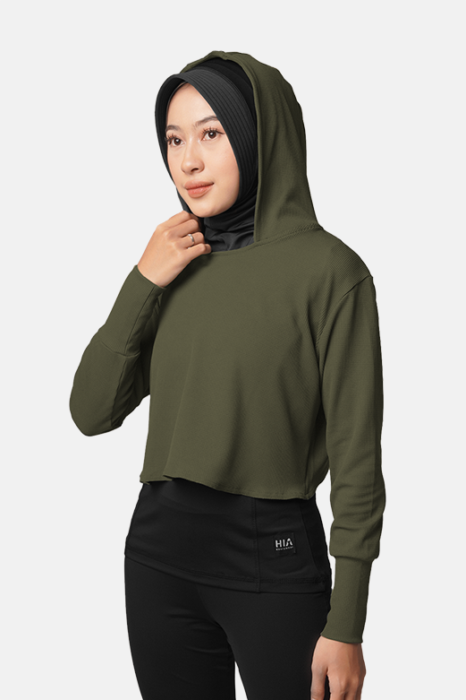 Seema Crop Top -Army