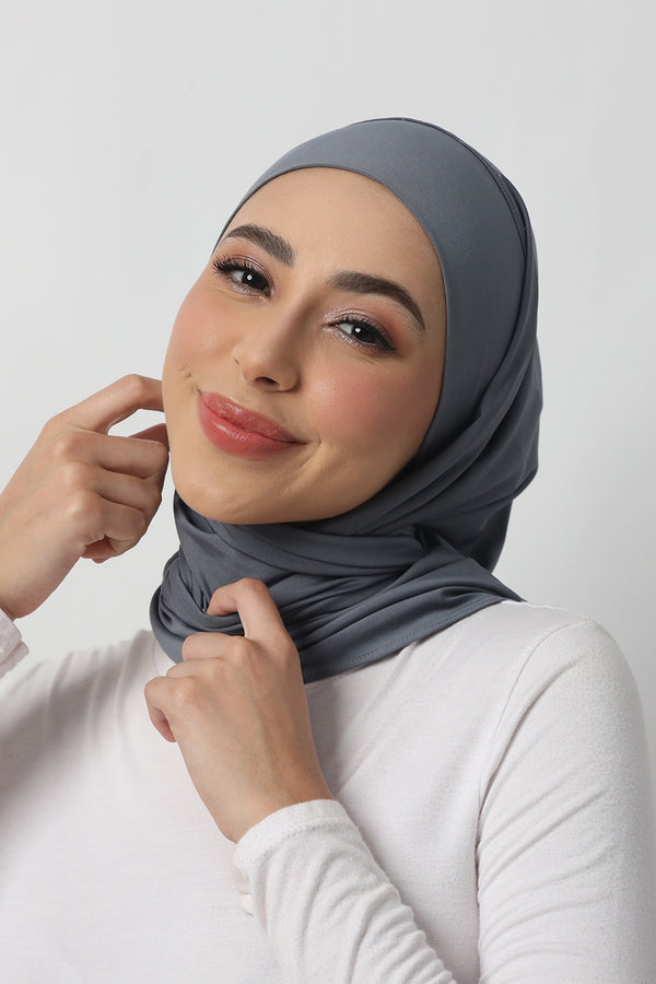 Mahveeca Hijab Instan - Dark Grey