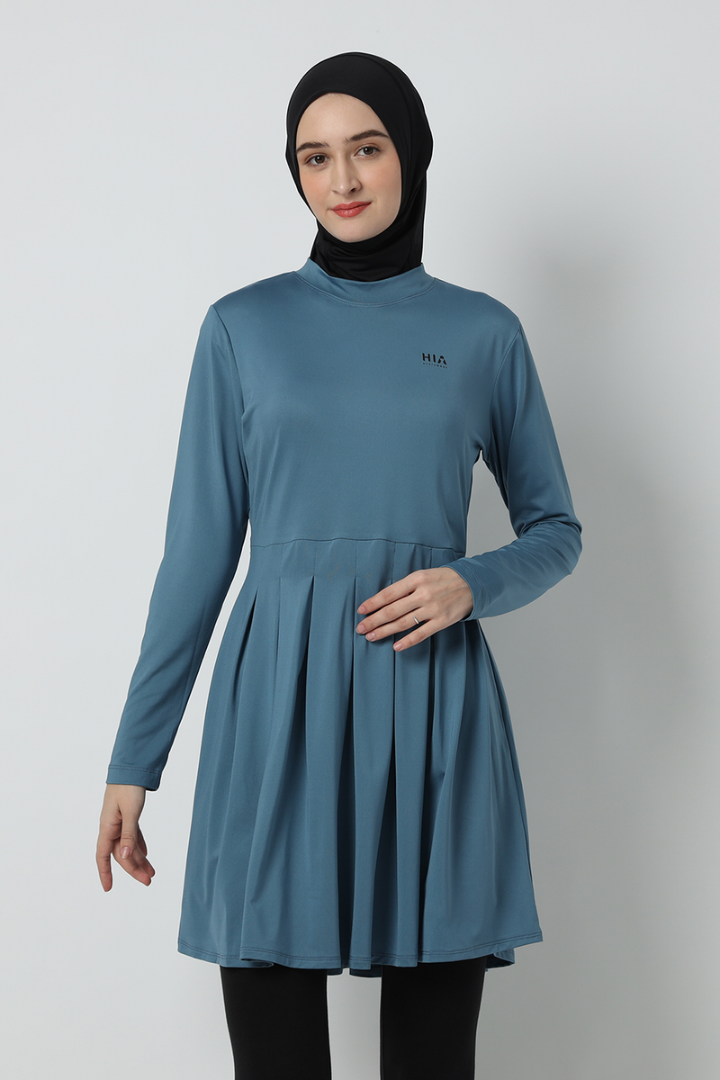 HIA Zaylin Baju Olahraga Wanita Dress Tennis - Blue Stone