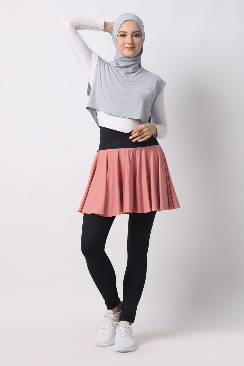 Kaleeva Short-Skirt Legging - Pink Salmon