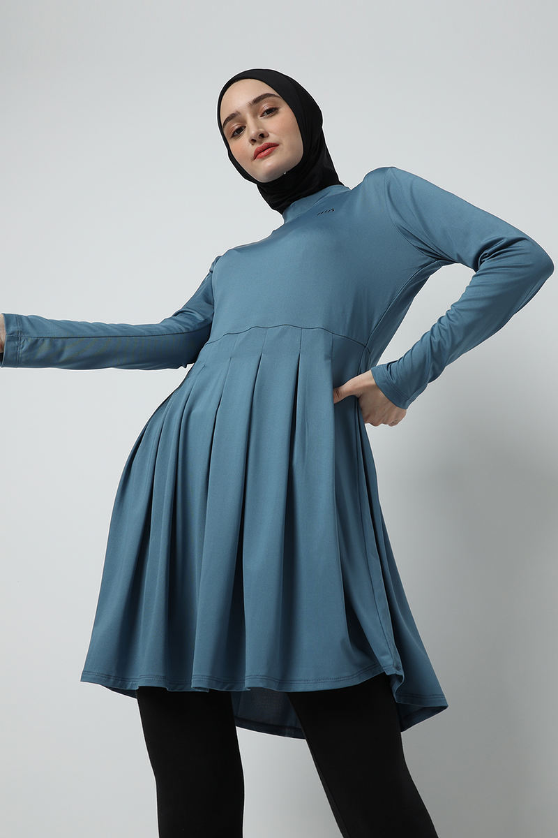 HIA Zaylin Baju Olahraga Wanita Dress Tennis - Blue Stone