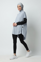 Nazafarin Oversized Top - Grey