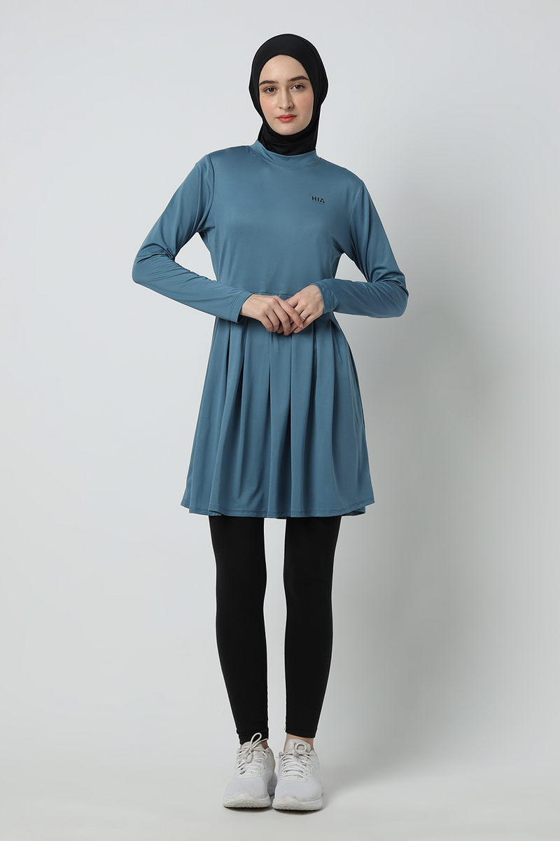 HIA Zaylin Baju Olahraga Wanita Dress Tennis - Blue Stone