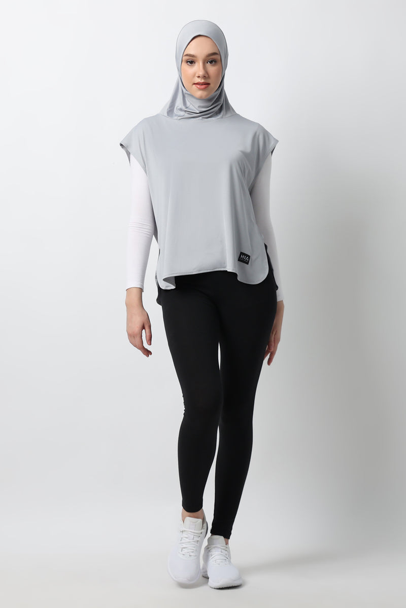 Ayessa Sport Hijab - Light Grey