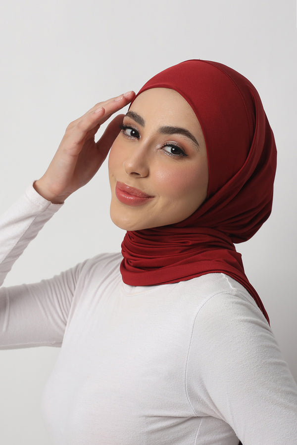 Mahveeca Hijab Instan - Red Dahlia